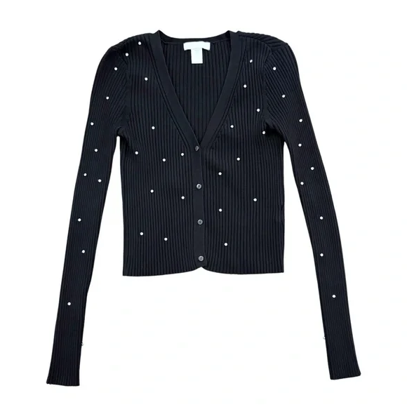H&M Ribbed Rhinestone Cardigan - Picture 2 of 12